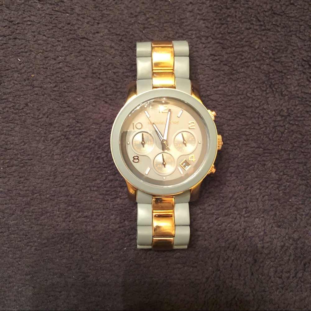 Michael Kors Grey & Rose Gold Watch
